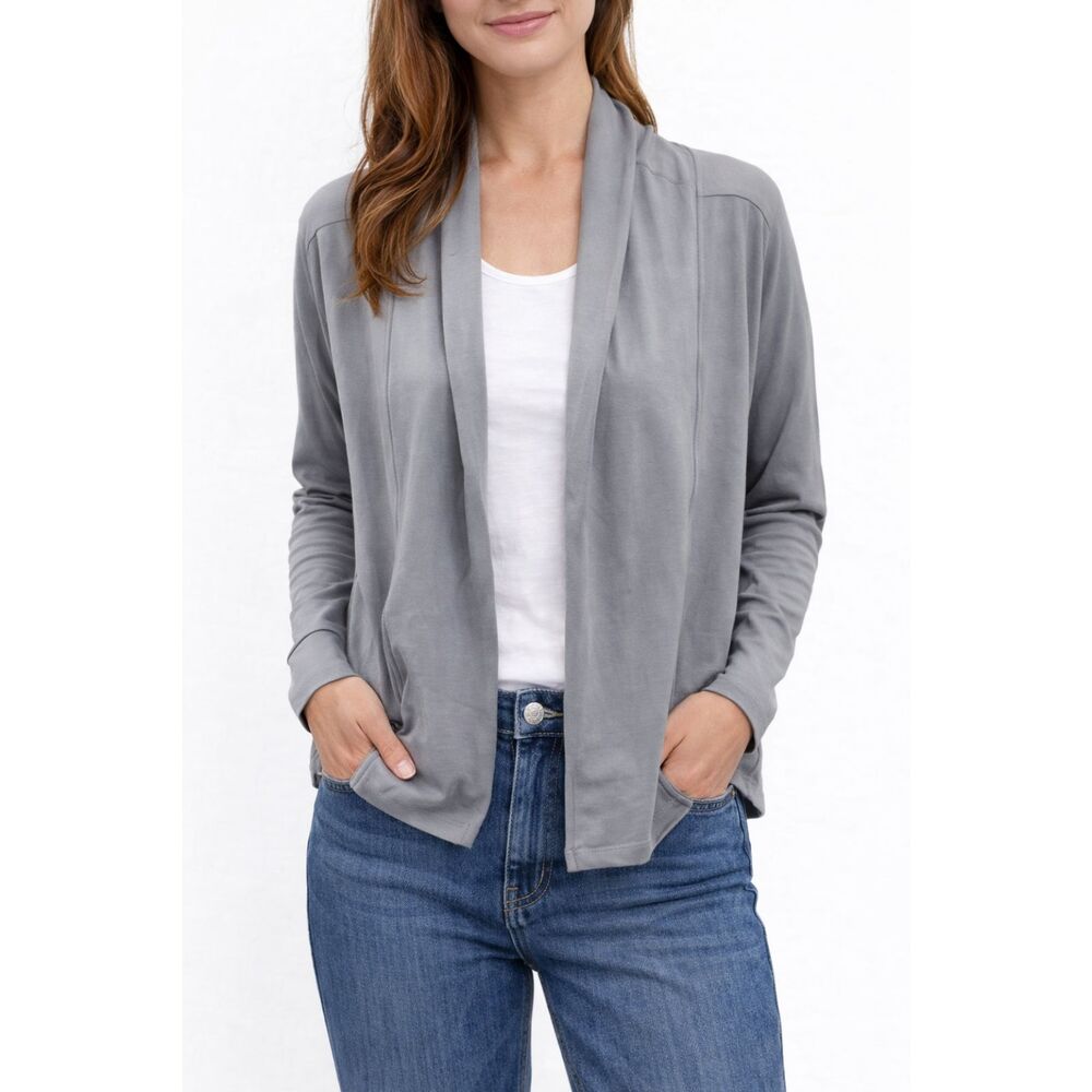 Colosseum Training Jacket Gray Long Sleeve Open Front Pockets L